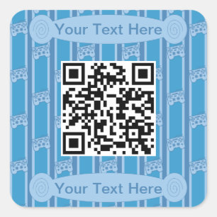 QR-Code für den lustigen und Extravaganten Videosp Quadratischer Aufkleber