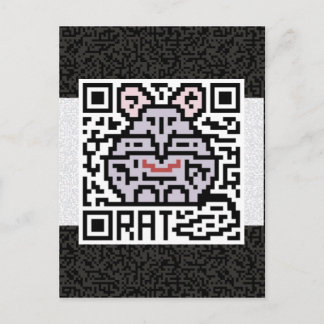 QR-Code für den Rat Postkarte