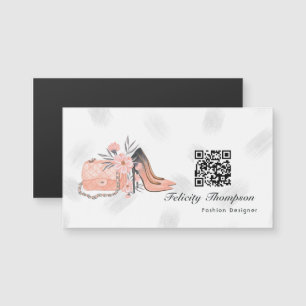 QR-Code für den rosa Mode-Designer Magnetkarte