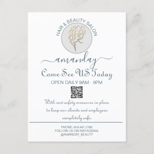 QR-Code für den Werbefilm Safe-Logo-Friseur Ankündigungspostkarte