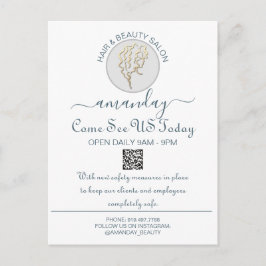 QR-Code für den Werbefilm Safe-Logo-Friseur Ankündigungspostkarte