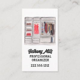 QR-Code für den Zuhause-Organisator der Wasserfarb Visitenkarte