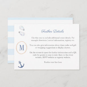 QR-Code für die Babydusche der Küste Begleitkarte