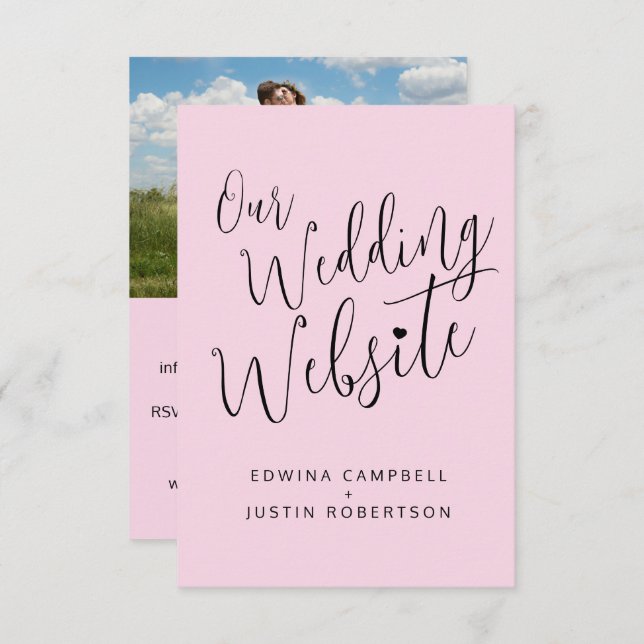 QR-Code für die Hochzeitwebsite Begleitkarte (Vorne/Hinten)