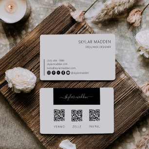 QR-Code für die Prüfung der Barzahlung mit Freelan Visitenkarte