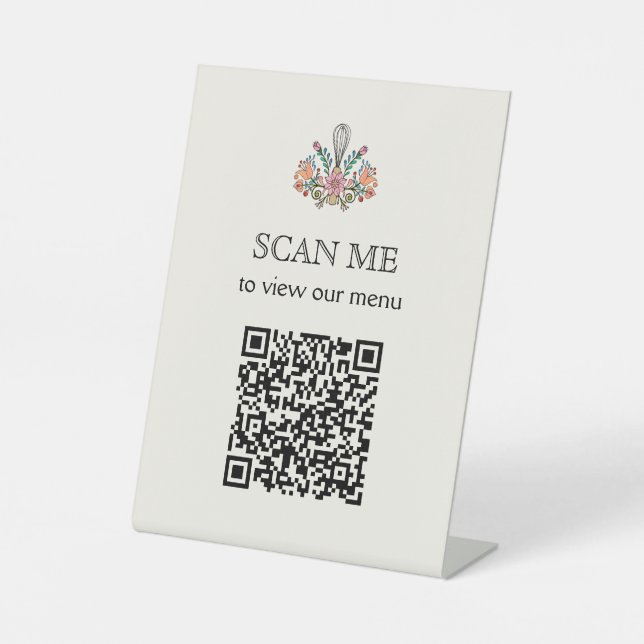 QR-Code für die Prüfung von Backwaren Sockelschild (Vorderseite)