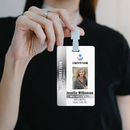 QR-Code für die Sicherheit von Silver Company Foto Ausweis
