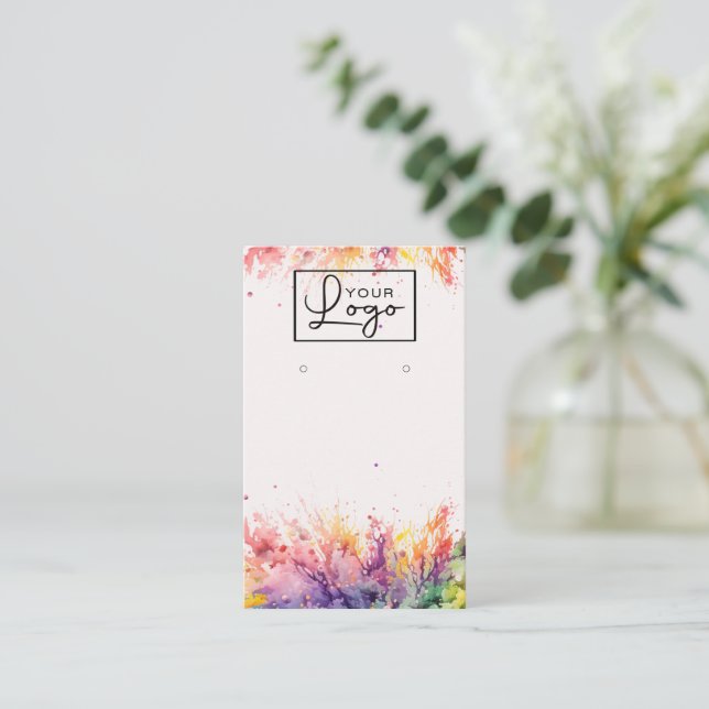 QR-Code für die Social-Media-Karte Ihres Logos Visitenkarte (Stehend Vorderseite)