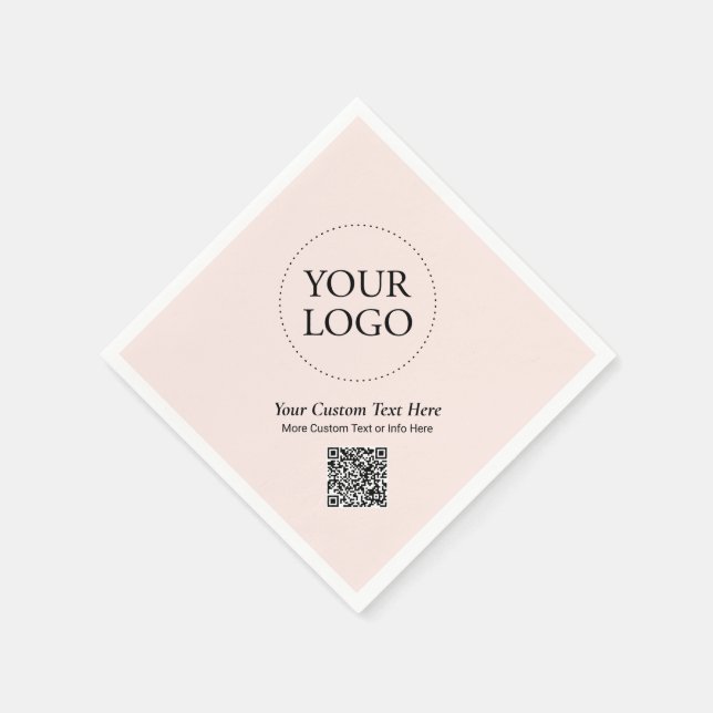 QR-Code für ein benutzerdefiniertes Firmenlogo in  Serviette (Ecke)
