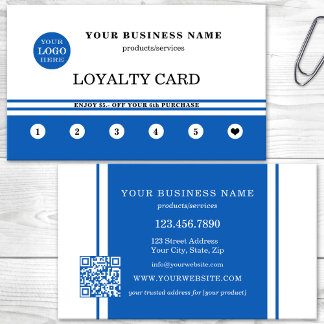 QR-Code für einfache Logos Navy White Treuekarte