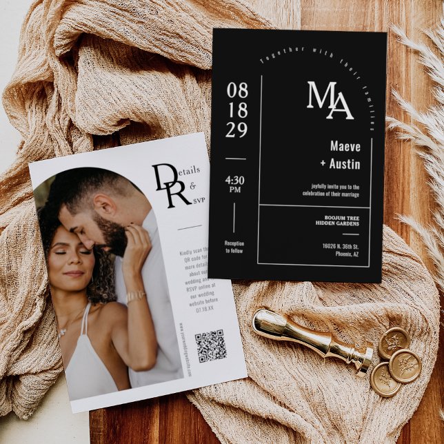 QR-Code für einfaches Schwarz-Modernes Minimalisti Einladung (Von Creator hochgeladen)