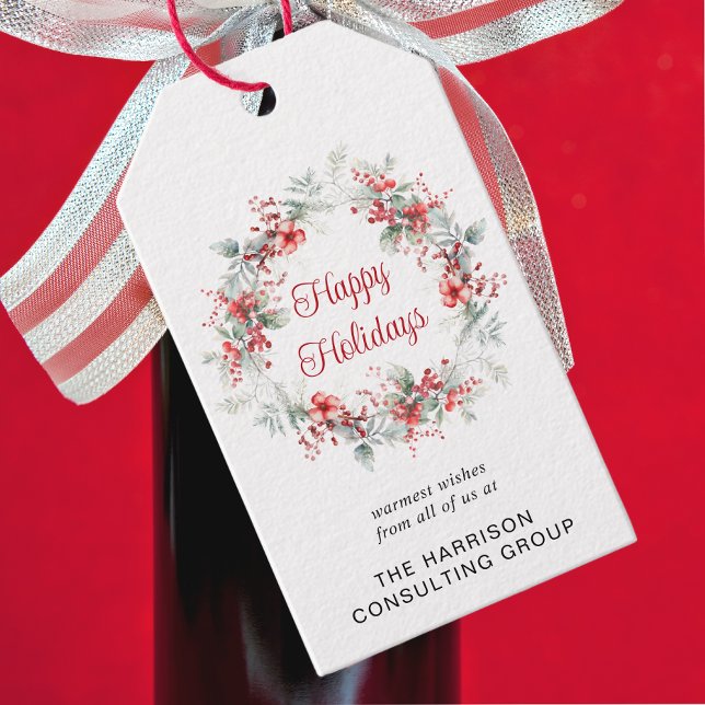 QR-Code für elegante Business-Logos Weihnachten in Geschenkanhänger (Von Creator hochgeladen)