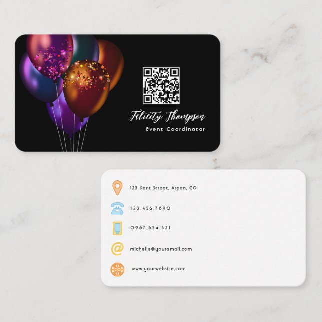 QR-Code für Event-Koordinator Visitenkarte (Vorne/Hinten)