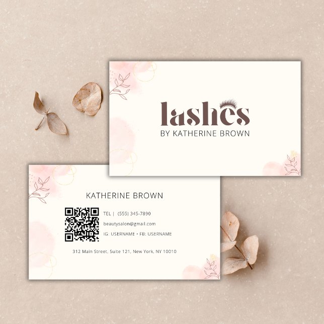 QR-Code für Eyelash Extension Branding Lash Artist Visitenkarte (Eyelash Extension Branding Lash Artist QR Code Business Card)