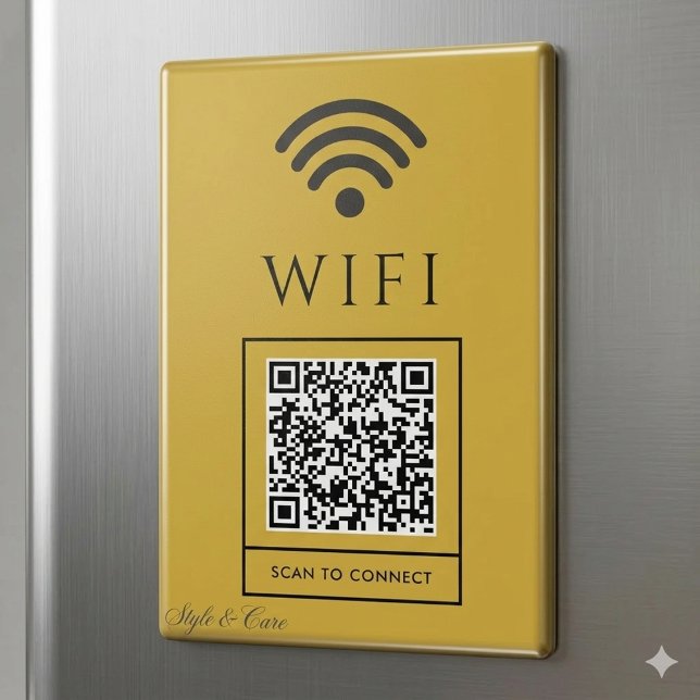 QR-Code für Gast-WLAN Magnet-Schilder für einfache Magnet (Scan QR for Guest WiFi Magnet Sign Easy Access)