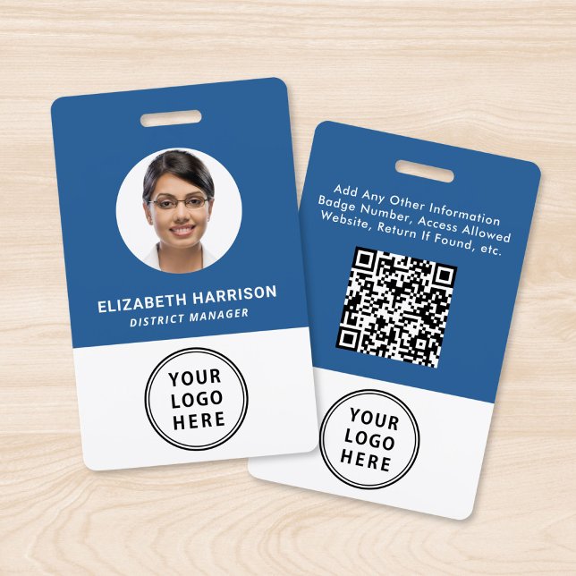 QR-Code für Geschäftsleute Foto-ID Blau Ausweis (Von Creator hochgeladen)