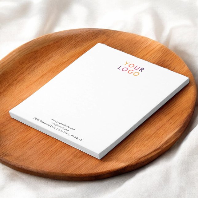 QR-Code für Geschäftslogos Einfache Notepad Notizblock (Von Creator hochgeladen)