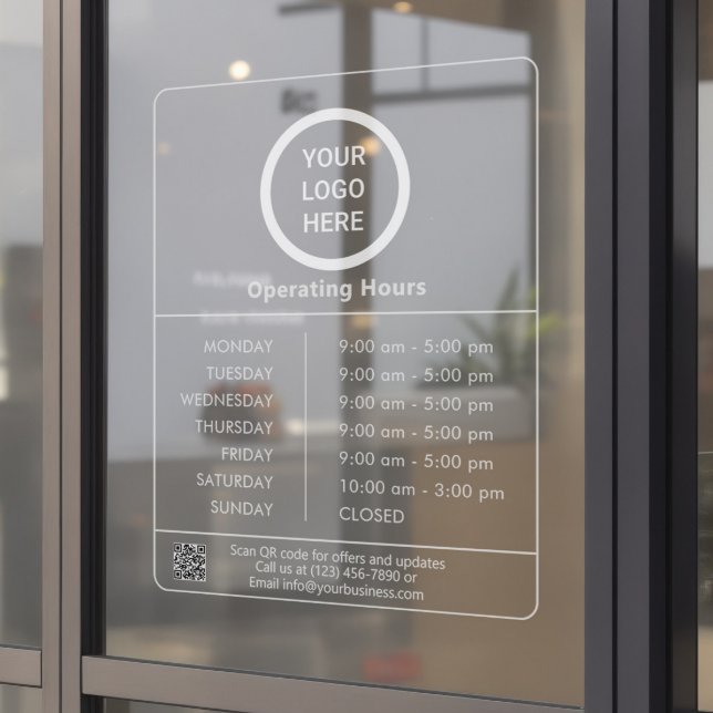 QR-Code für Geschäftslogos transparent Fensteraufkleber (Von Creator hochgeladen)