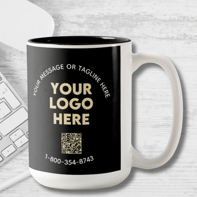 QR-Code für Geschäftsmeldungen Zweifarbige Tasse (Von Creator hochgeladen)