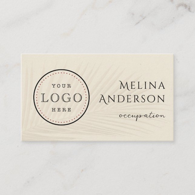 QR-Code für Geschäftsmodelle Tropical Palm Busines Visitenkarte (Vorderseite)