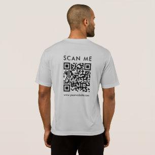 QR-Code für Geschäftsscanner - Rückseite - Silber T-Shirt
