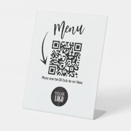 QR-Code für Geschäftstabletten Modern-Logo-Menü Sockelschild