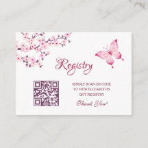 QR-Code für Geschenkregister | Butterfly-Baby-Dusc