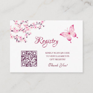 QR-Code für Geschenkregister Butterfly-Baby-Dusc Begleitkarte