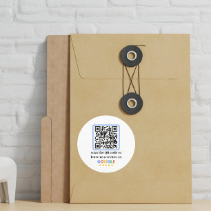 QR-Code für Google Bewertungen Runder Aufkleber