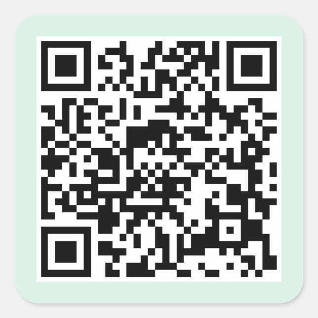 QR-Code für Hellminze Quadratischer Aufkleber (Vorderseite)