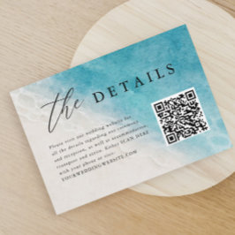 QR-Code für Hochzeiten am Blue Ocean Beach Details Begleitkarte