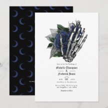 QR-Code für Hochzeiten von Navy Blue Floral