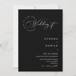 QR-Code für Hochzeiten von Schwarzweiß-Weiß-Foto Einladung