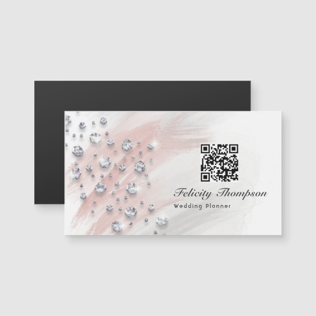 QR Code für Hochzeitsplaner Magnetkarte (Vorne/Hinten)