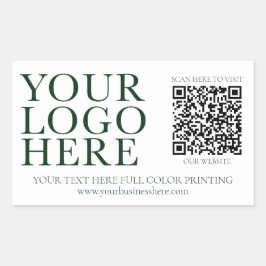 QR-Code für Ihr Logo Image-Unternehmen Rechteckiger Aufkleber