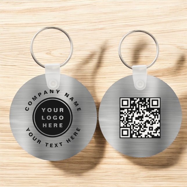 QR-Code für Ihr Unternehmen - Silver Schlüsselanhänger (Von Creator hochgeladen)
