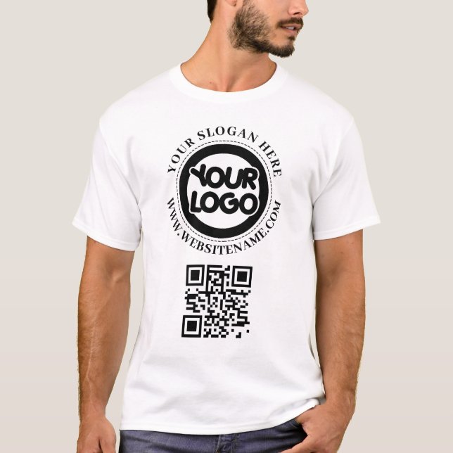 QR-Code für Ihr Unternehmen T-Shirt (Vorderseite)