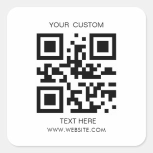 QR-Code für kleine Unternehmen Quadratischer Aufkleber