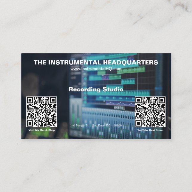QR-Code für kleine Unternehmen Telefonnummerkarte (Vorderseite)