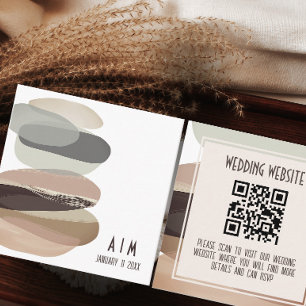 QR-Code für kühne und Edgy Olive Green Wedding Begleitkarte