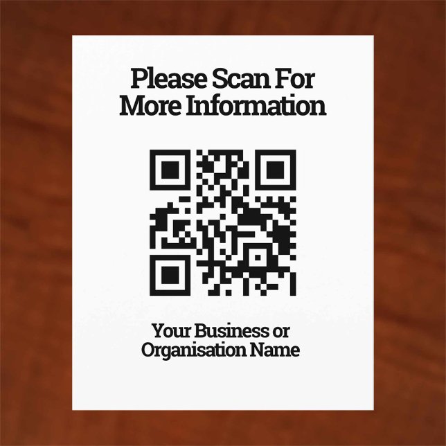 QR-Code für Kundeninformationen auf einem Flyer (Von Creator hochgeladen)