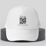 QR-Code für kundenspezifische Unternehmen und Text Truckerkappe<br><div class="desc">Werben Sie für Ihr Geschäft mit diesem coolen LKW-Hut,  mit individueller QR-Code-Vorlage! Fügen Sie einfach Ihr eigenes Logo hinzu,  indem Sie auf "Personalisieren" klicken.</div>