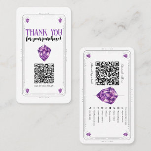QR-Code für lila Amethyst Crystal Social Media Visitenkarte