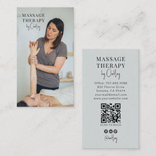 QR-Code für Massage-Therapeuten-Foto Visitenkarte