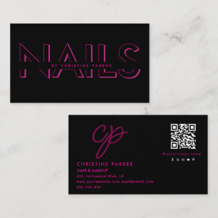 Qr-Code für Minimalistische berufliche Nägel Visitenkarte