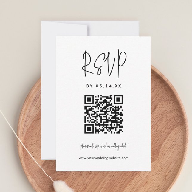 QR-Code für Minimalistische Hochzeiten RSVP Karte (Von Creator hochgeladen)