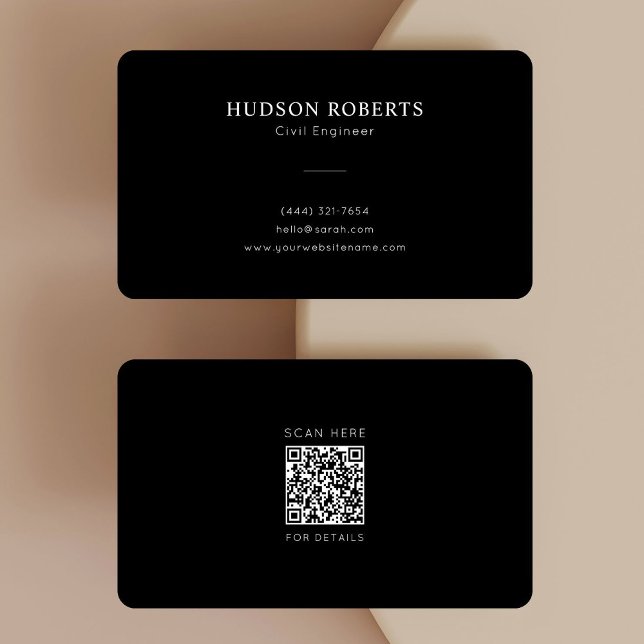 QR-Code für Minimalistischen Zivilen Engineer Visitenkarte (Von Creator hochgeladen)