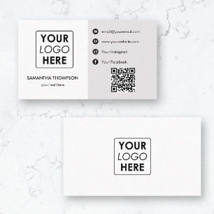 QR-Code für Minimalistisches Business-Logo Visitenkarte