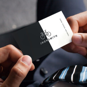 QR-Code für Minimalistisches Fahrrad, schwarz-weiß Visitenkarte