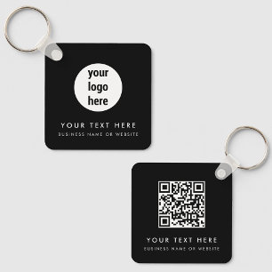 QR-Code für Minimalistisches Geschäft Schlüsselanhänger